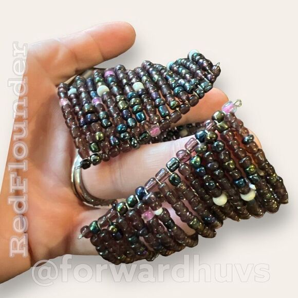 Bundle Sale 3 for $15 | Extra Wide 15-Strand Beaded Cuff Bracelet - Picture 5 of 7